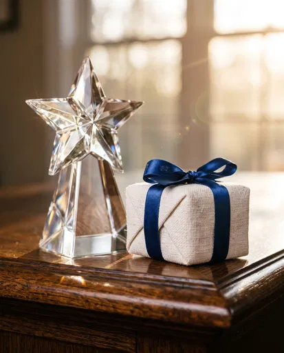 Crystal Star Trophy and Gift Box