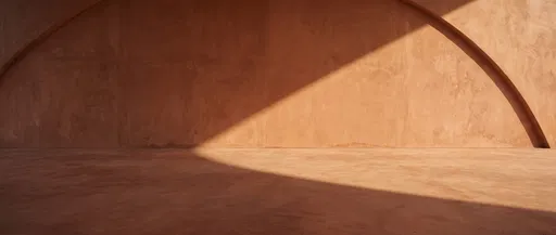Minimalist Terracotta Arch Wall Background