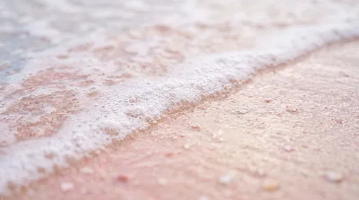 Macro Seafoam on Pastel Pink Sand