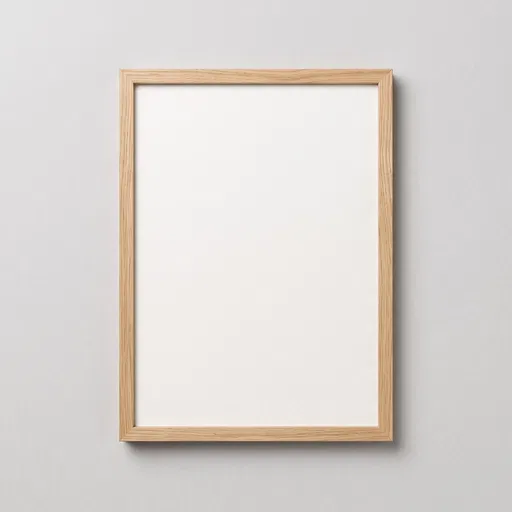Blank Vertical Oak Frame Mockup
