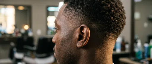 Close-Up of Low Fade Haircut
