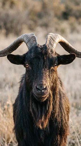 Portrait of a Black Billy Goat