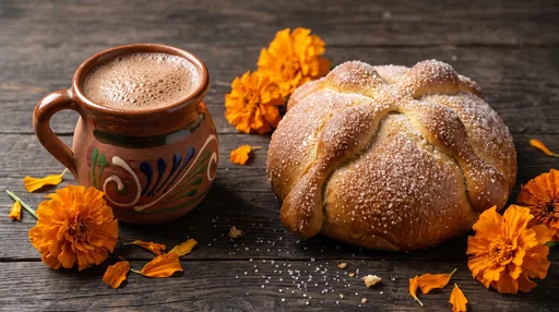 Pan de Muerto and Hot Chocolate