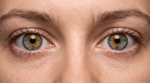 Macro Close-Up of Grey Hazel Eyes