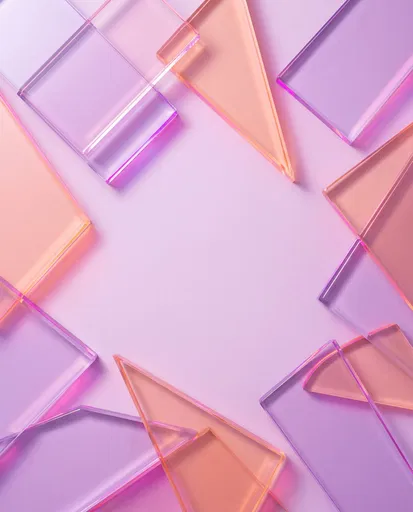 Pastel Acrylic Geometric Flatlay Background