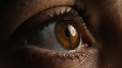 Macro Film Still of Amber Eye