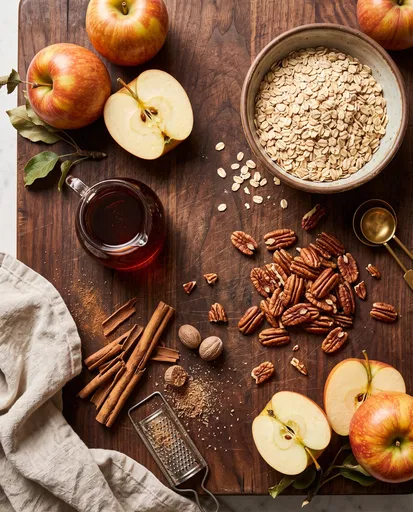 Autumn Baking Ingredients Flat Lay
