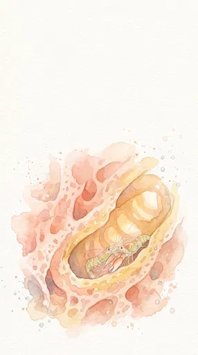 Watercolor Snapping Shrimp in Marine Sponge