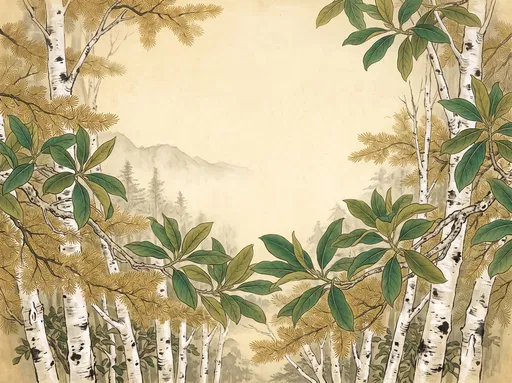 Archival Ink Forest Clearing Illustration