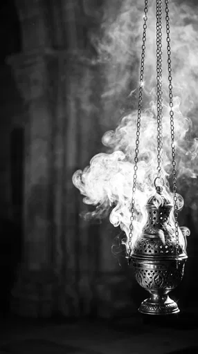 Monochrome Smoking Church Thurible on Chains