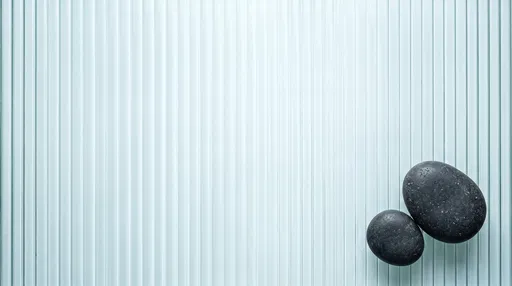 Zen Stones on Ribbed Frosted Glass