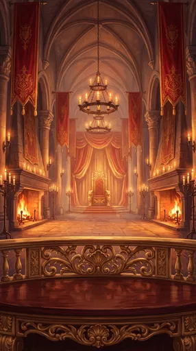Grand Royal Throne Room Digital Illustration