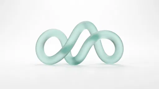 Frosted Seafoam Glass Abstract Loop