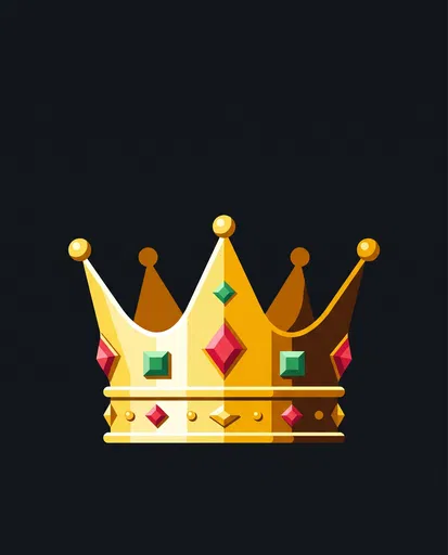 Flat Vector Gold Royal Crown Illustration