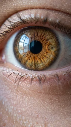 Extreme Macro of Light Brown Human Eye