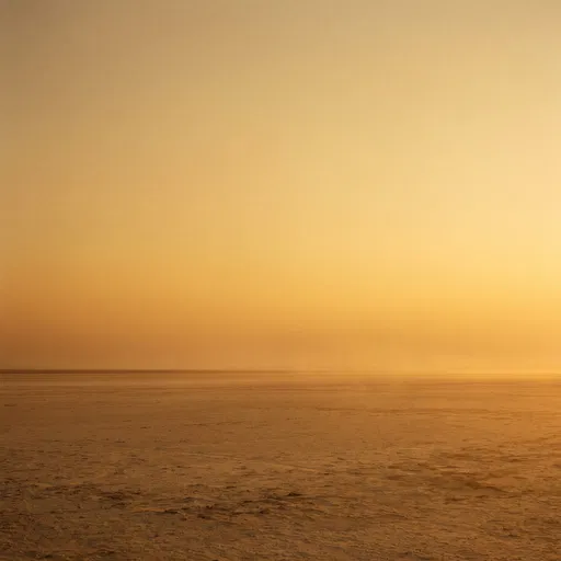 Warm Golden Minimalist Desert Horizon