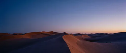 Twilight Desert Sand Dunes Ultra-Wide Landscape