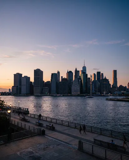 Lower Manhattan Skyline at Twilight