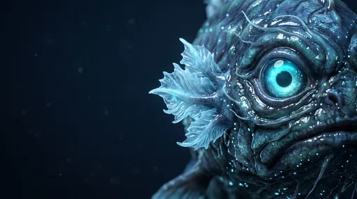 Bioluminescent Deep Sea Monster Close-Up