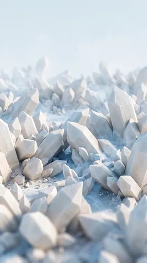 Matte White Ceramic Crystal Cluster Background