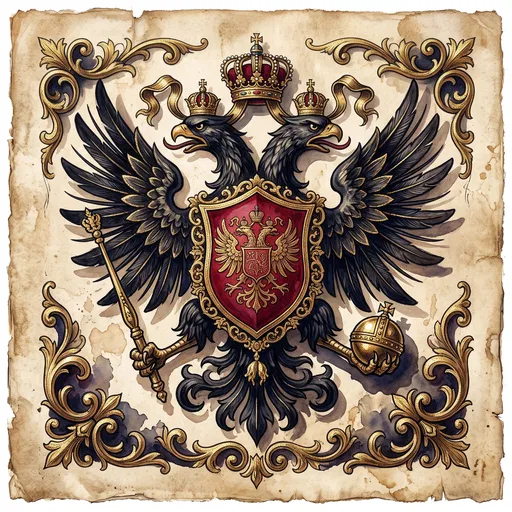 Imperial Double-Headed Eagle Coat of Arms