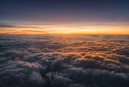 Golden Sunset Above Cloud Deck