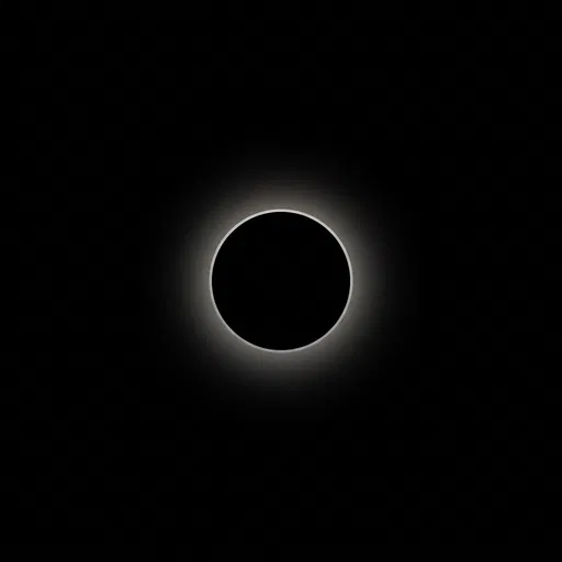 Minimalist Silver Solar Eclipse Ring