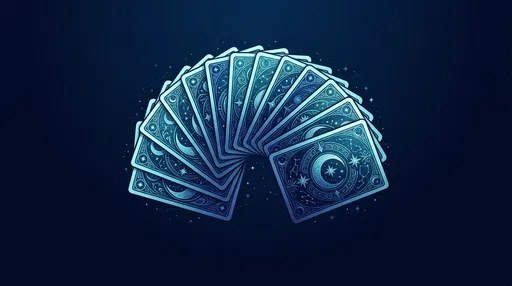 Celestial Blue Fanned Playing Cards