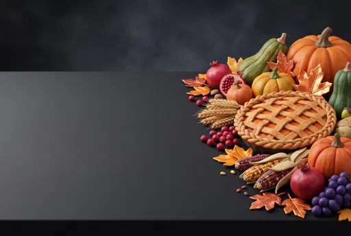 3D Clay Autumn Harvest Still Life