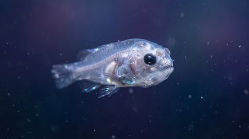 Translucent Deep Sea Fish Underwater
