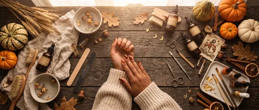 Autumn Tortoiseshell Manicure Station Flat Lay