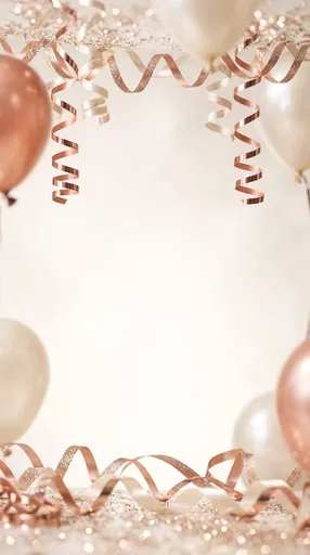 Rose Gold and Ivory Party Frame