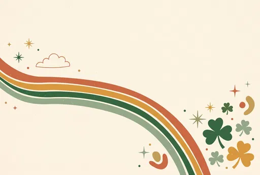 Retro St. Patrick's Day Rainbow Background