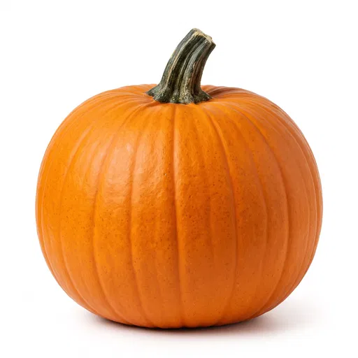 Orange Pumpkin Isolated on White