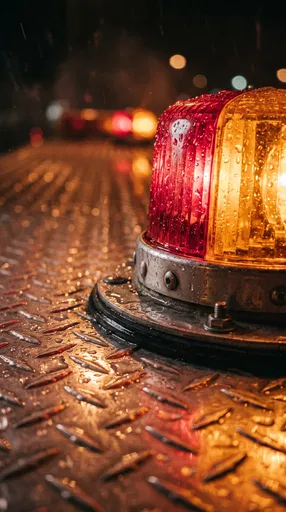 Wet Emergency Beacon on Diamond Plate