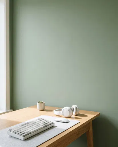 Minimalist Desk With White Peripherals