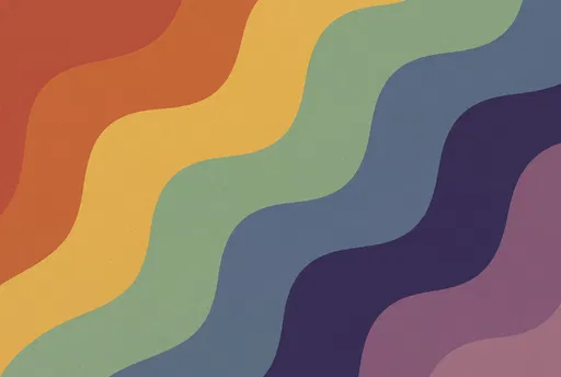 Earthy Rainbow Wave Pattern Background