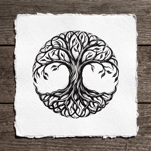 Tree of Life Ink Drawing