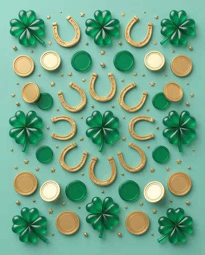 3D St. Patrick's Day Clover Pattern