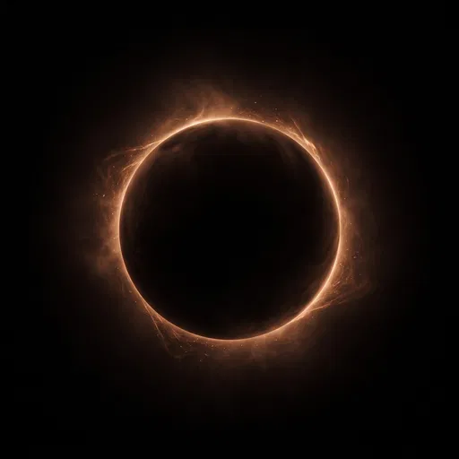 Eclipsed Dark Sphere with Copper Corona