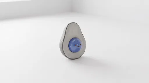 Grey Clay Avocado With Blue Pit
