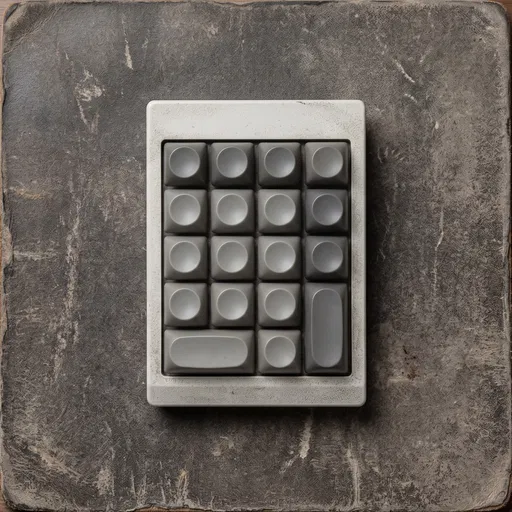 Vintage Numeric Keypad With Blank Keycaps
