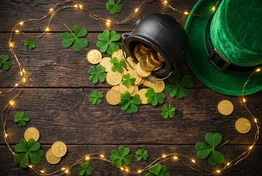 St. Patrick's Day Cauldron and Gold Coins