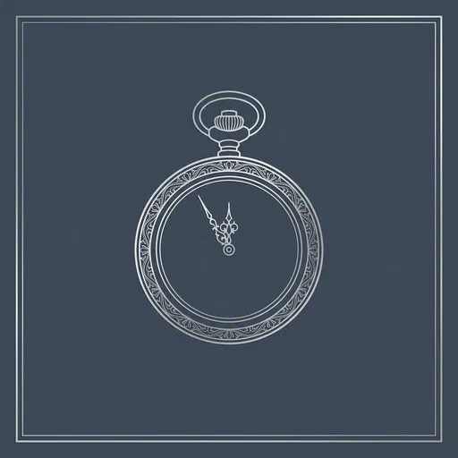 Silver Line Art Vintage Pocket Watch