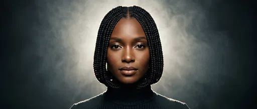 Portrait of Woman with Braided Bob