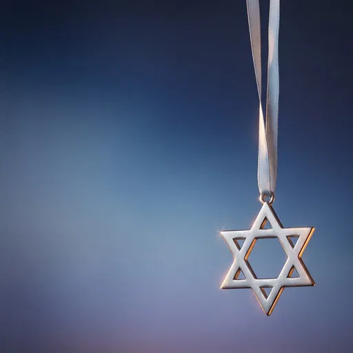 Hanging Silver Star of David Ornament