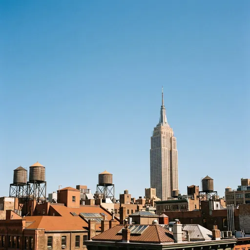 Empire State Building Over Midtown Rooftops