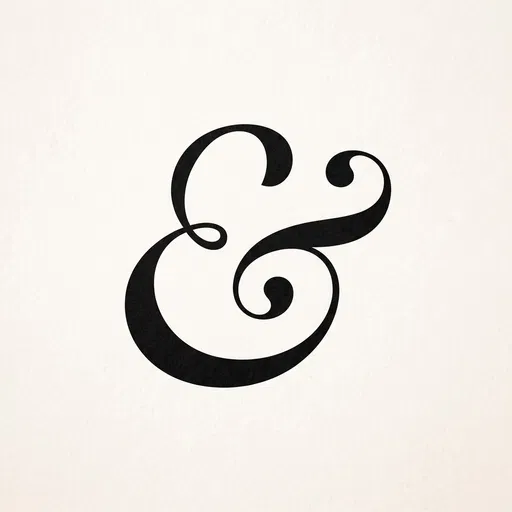 Classic Black Italic Ampersand Symbol