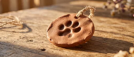 Terracotta Clay Pet Paw Print Keepsake