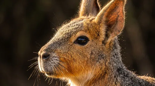 Close-Up Profile of Patagonian Mara